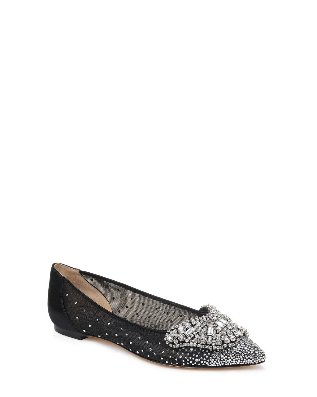 Black | Quinn Embellished Evening Flat