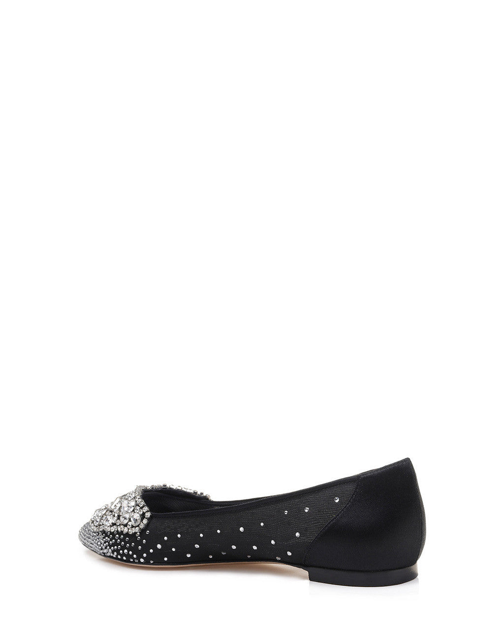 Black | Quinn Embellished Evening Flat
