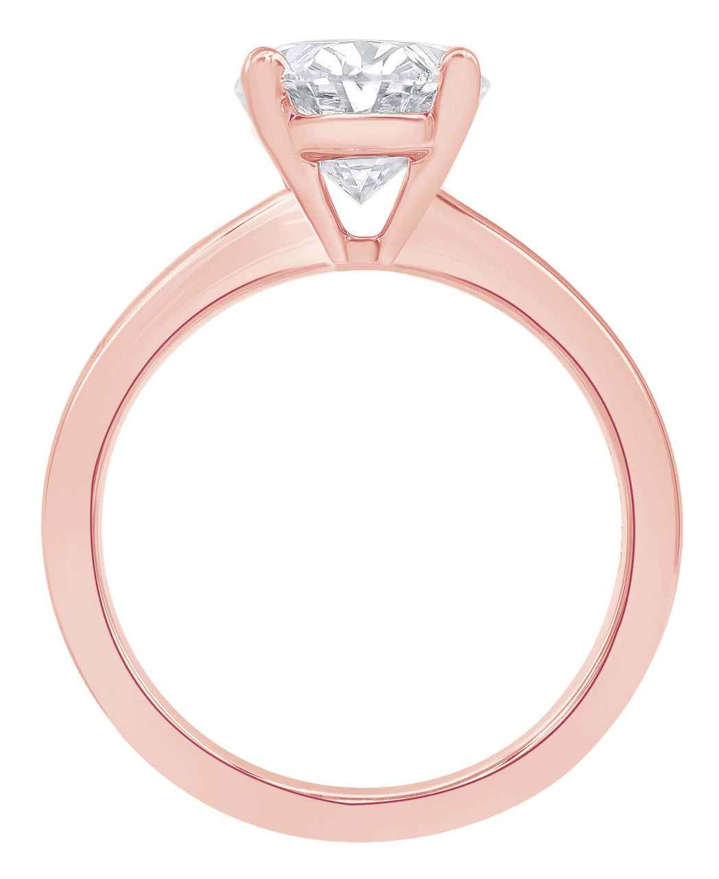 Rose Gold | Oval-Cut Diamond Solitaire Engagement Ring Back