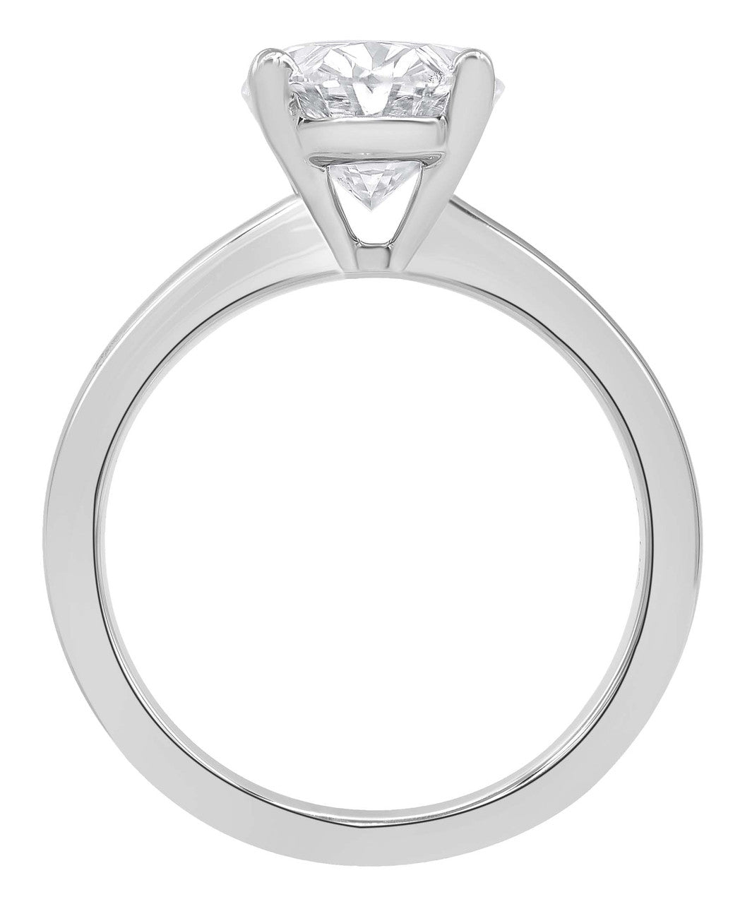 White Gold | Oval-Cut Diamond Solitaire Engagement Ring Back