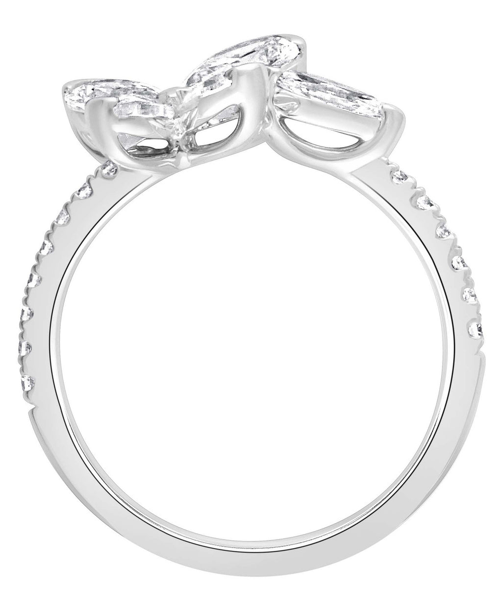 White Gold | Diamond Butterfly Ring Back