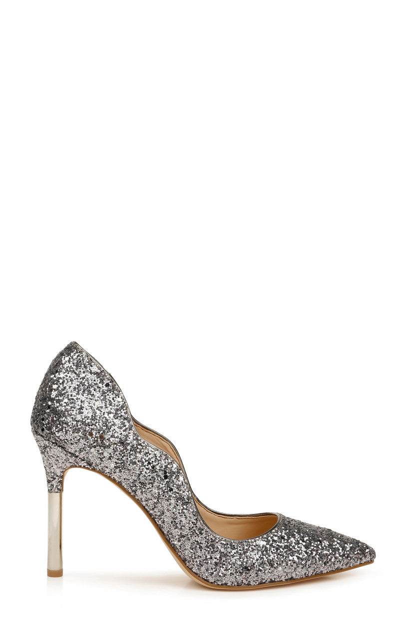 Pewter Glitter | Riley II Pointed Toe Pump