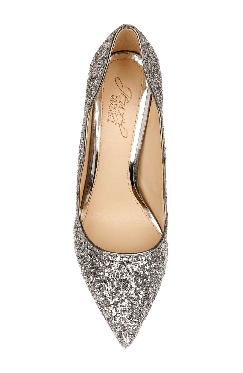 Pewter Glitter | Riley II Pointed Toe Pump