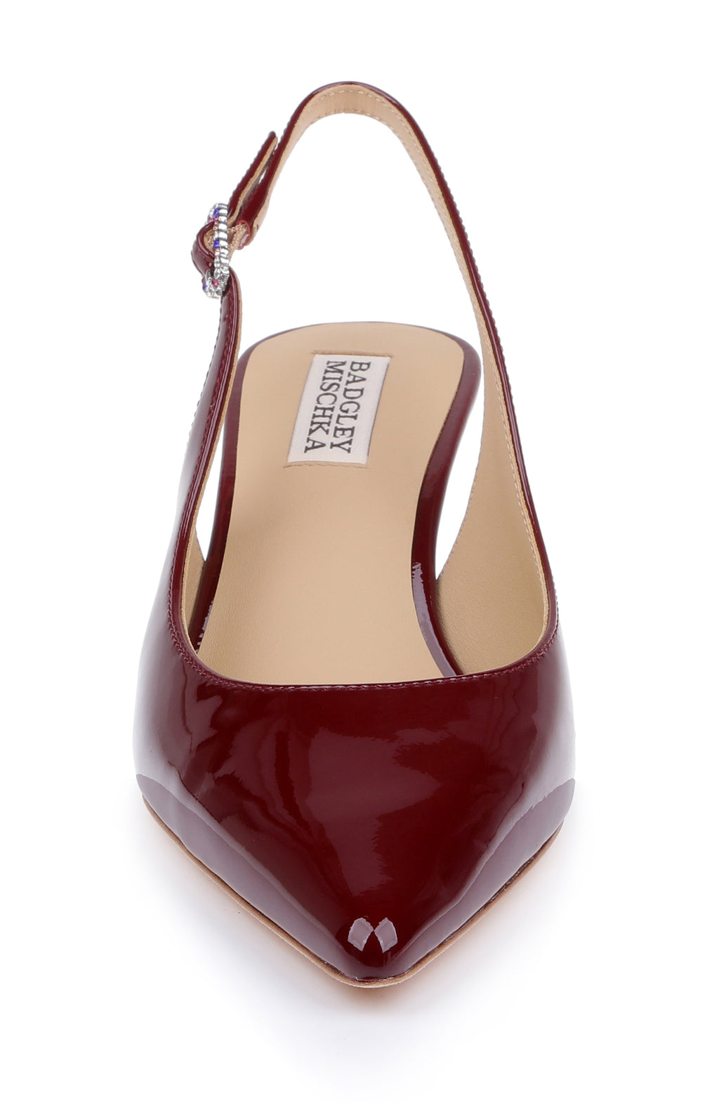 Wine Patent | Ruthie II Pointed Toe Slingback Pumps Front