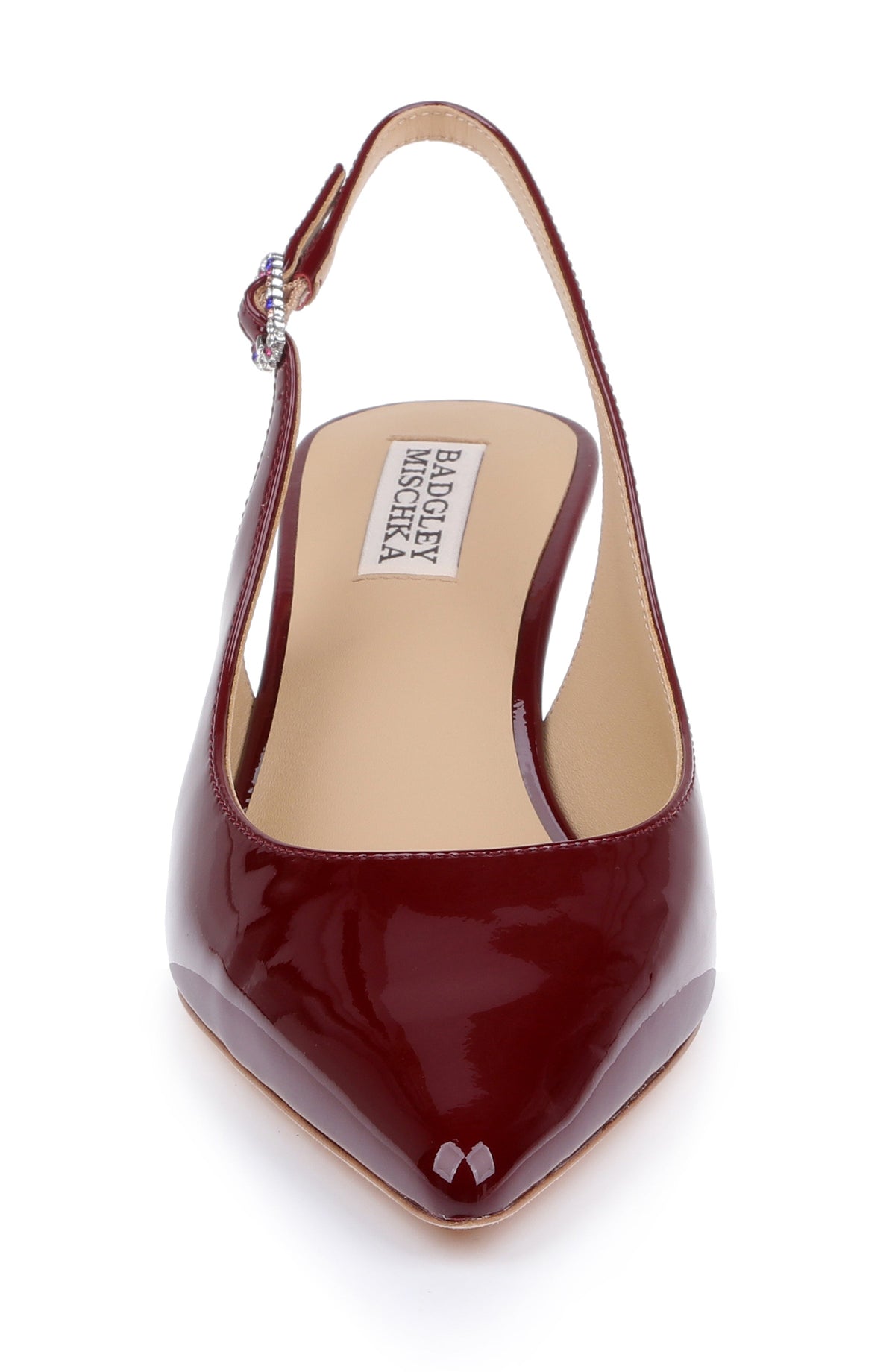 Wine Patent | Ruthie II Pointed Toe Slingback Pumps Front