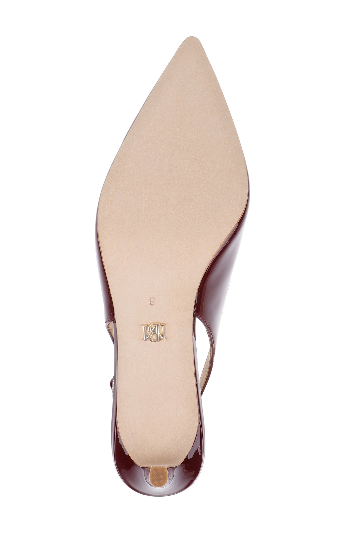 Wine Patent | Ruthie II Pointed Toe Slingback Pumps Sole