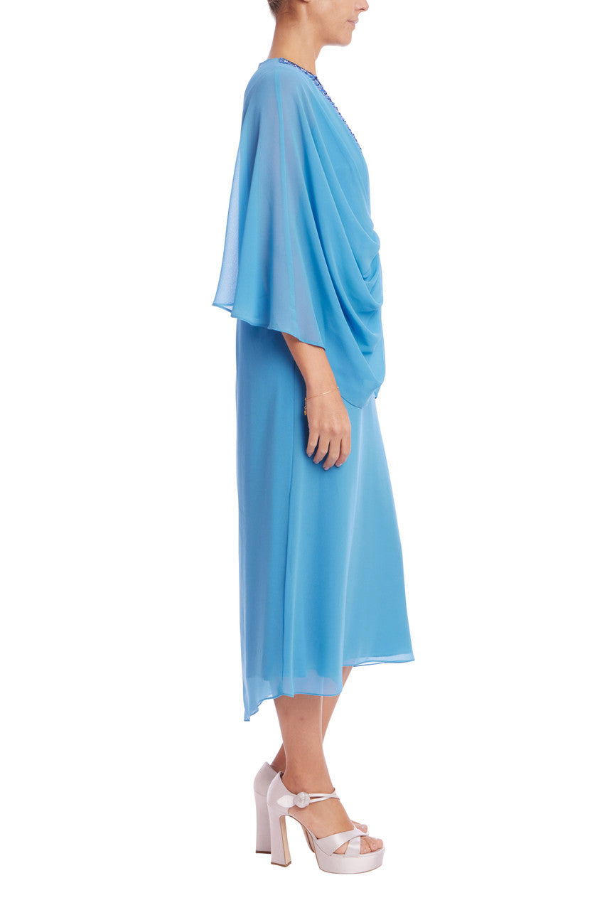 Azure | Embellished Neck Dolman Caftan Side