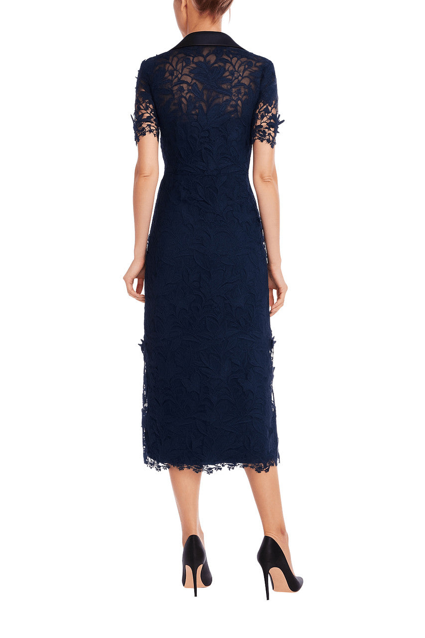 Embroidered Lace Shirt Dress with Sash Embroidered Lace Shirt Dress with Sash