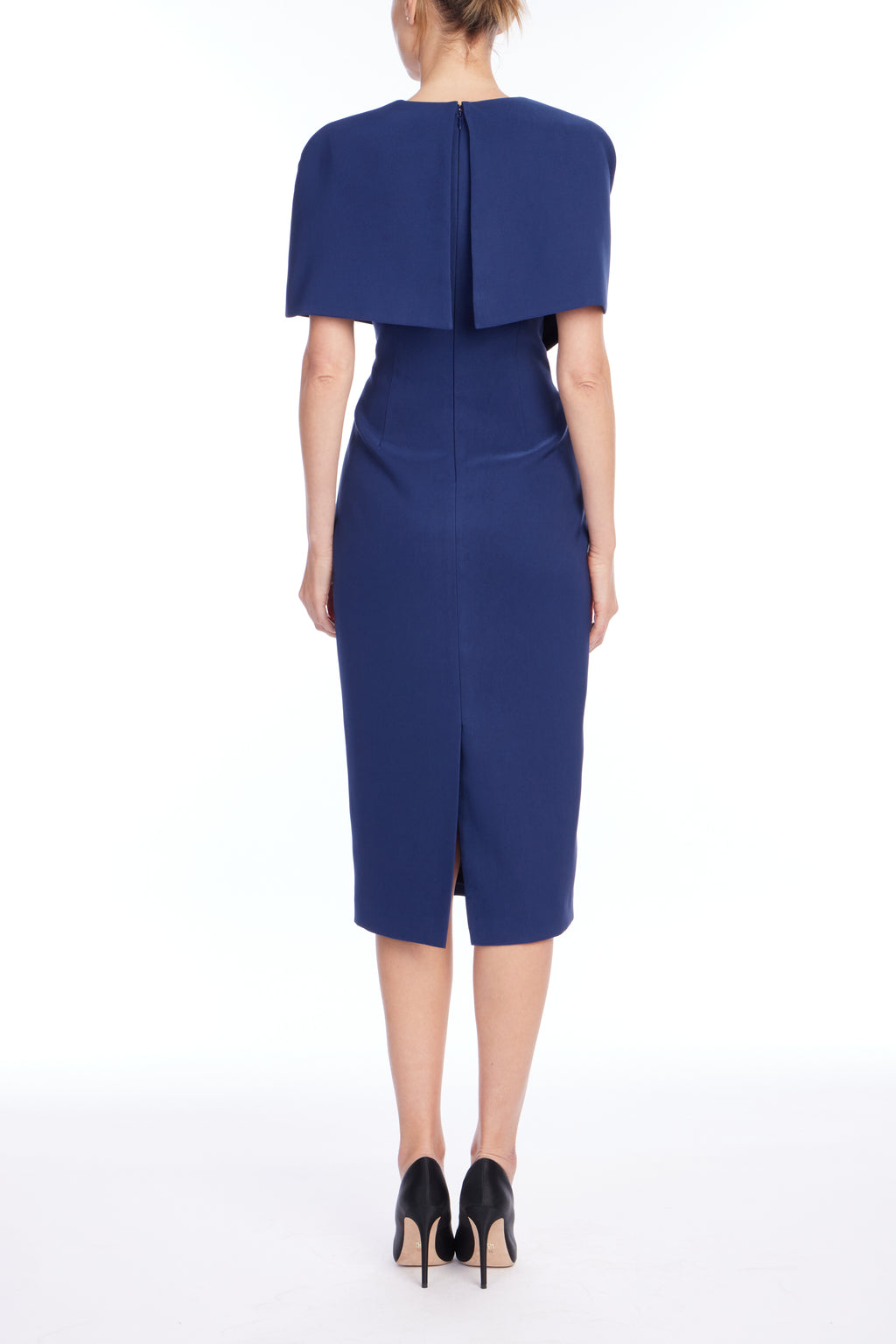 Admiral | Wrap Shoulder Sheath Cocktail Dress Back