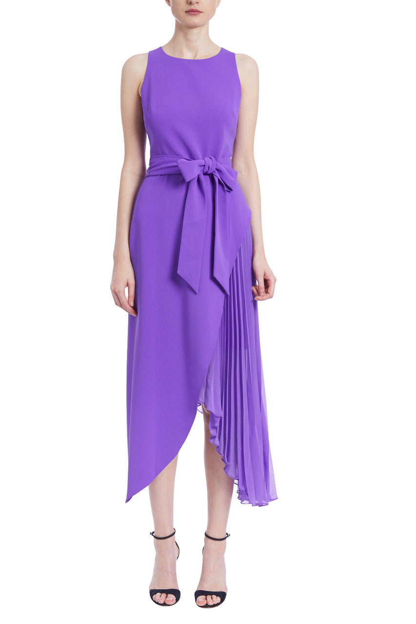 Violet | Violet Pleated Asymmetric Cocktail Dress