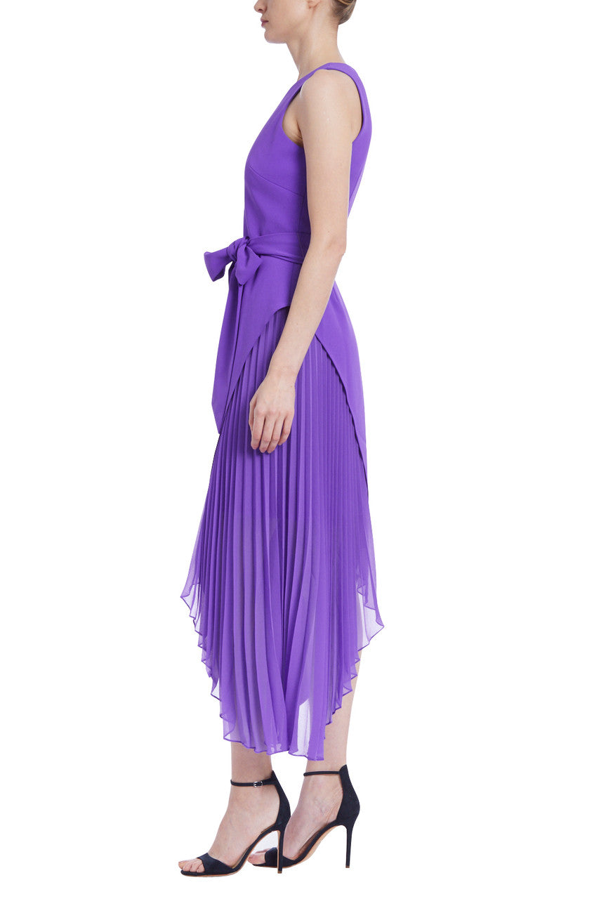 Violet | Violet Pleated Asymmetric Cocktail Dress