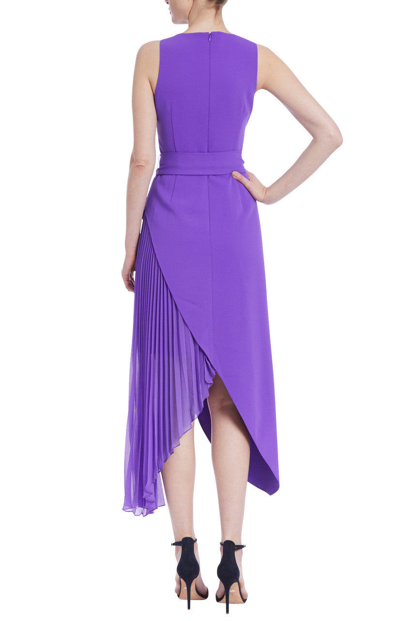 Violet | Violet Pleated Asymmetric Cocktail Dress