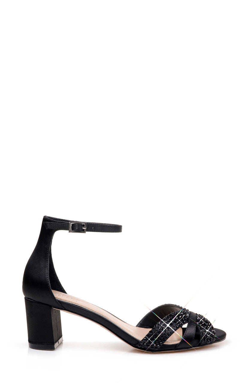 Black | Sequoia Ankle Strap Evening Shoe