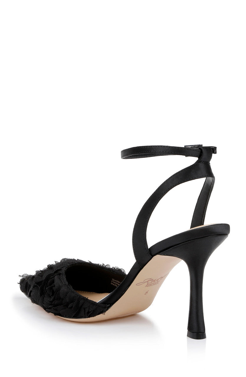 Black Black | Shannon Ankle Strap Pumps Back Side