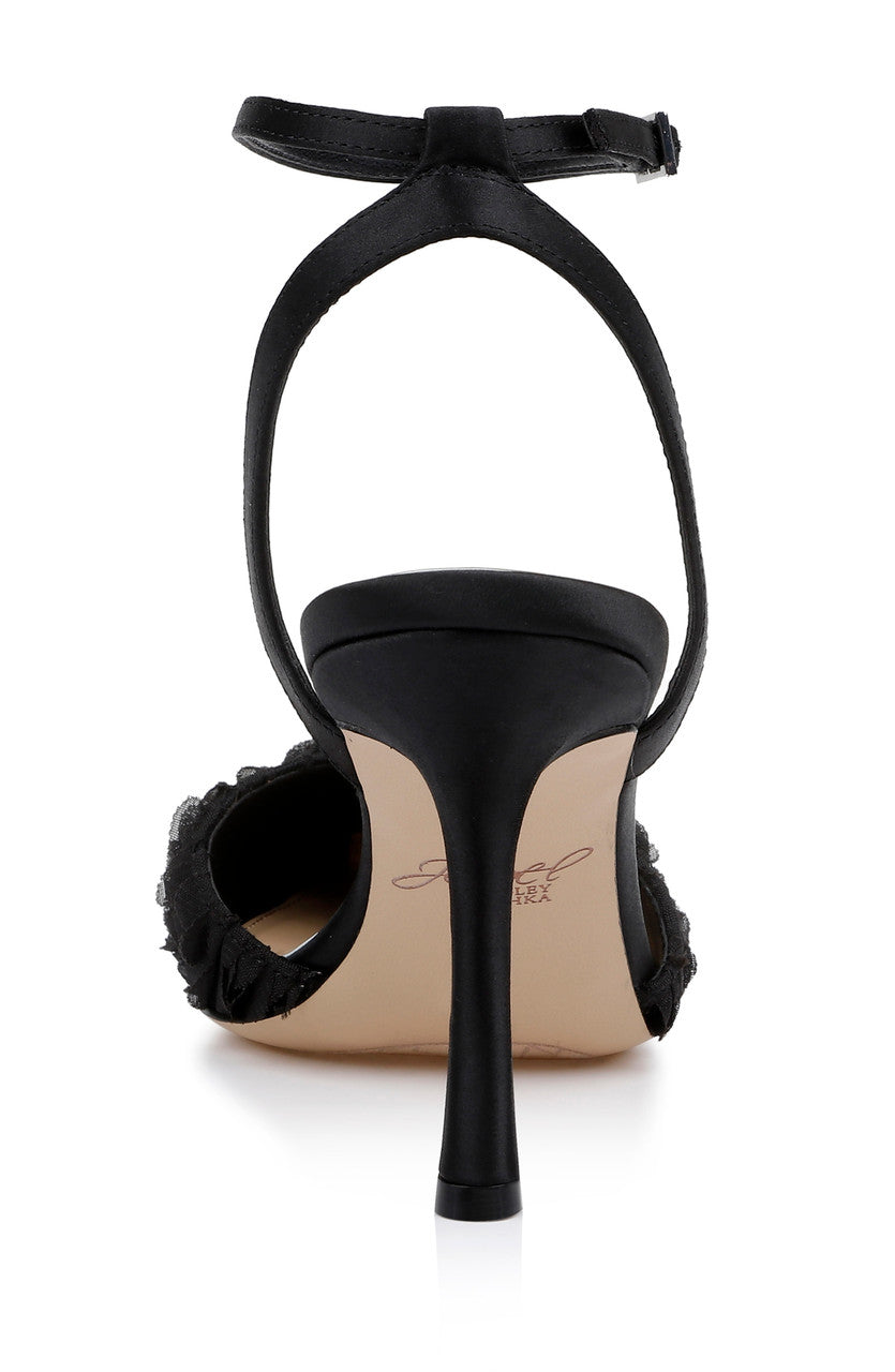 Black Black | Shannon Ankle Strap Pumps Back