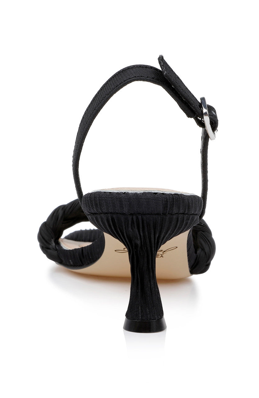 Black Fabric | Sharon Slingback Sandals Back