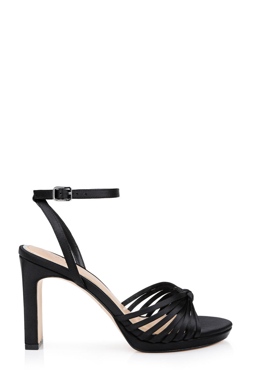 Black | Skylar Peep Toe Platform Sandals Side