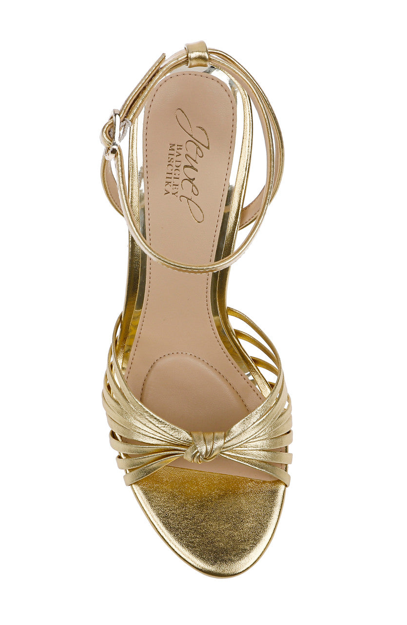 Gold Metallic | Skylar Peep Toe Platform Sandals Top