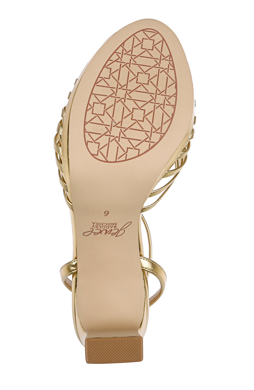 Gold Metallic | Skylar Peep Toe Platform Sandals Sole