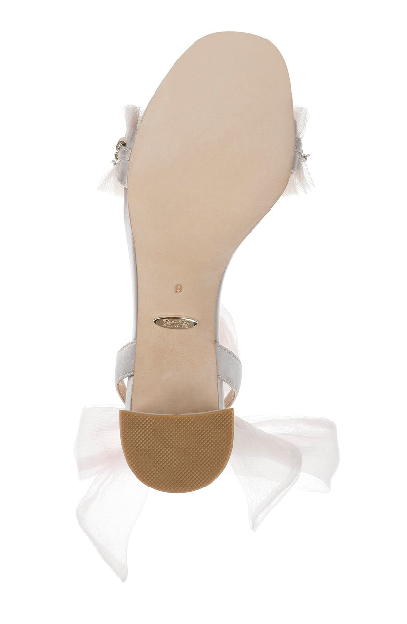 Soft Lavender | Tana Block Heel Sandal With Chiffon