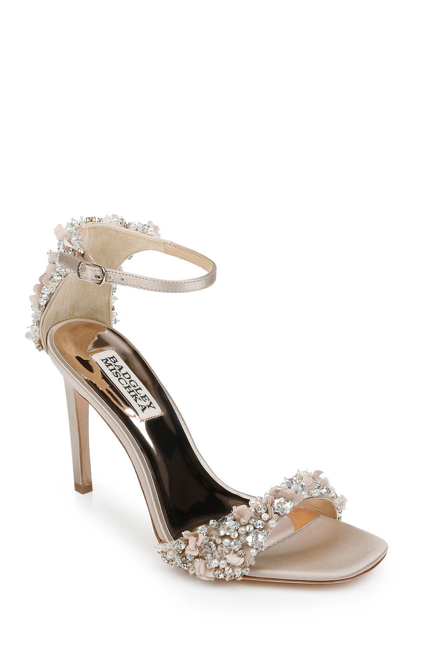 Pearl Nude | Teja Embellished Drama Sandal