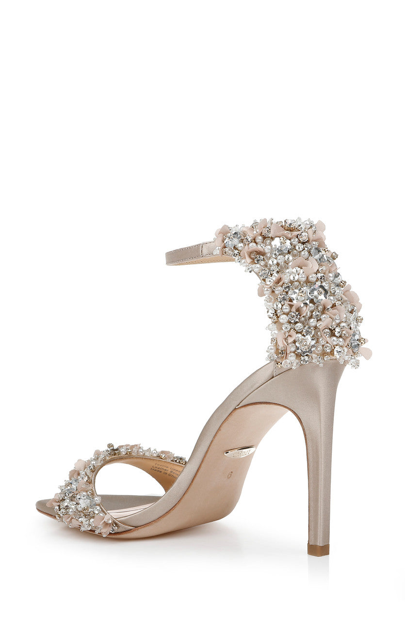 Pearl Nude | Teja Embellished Drama Sandal