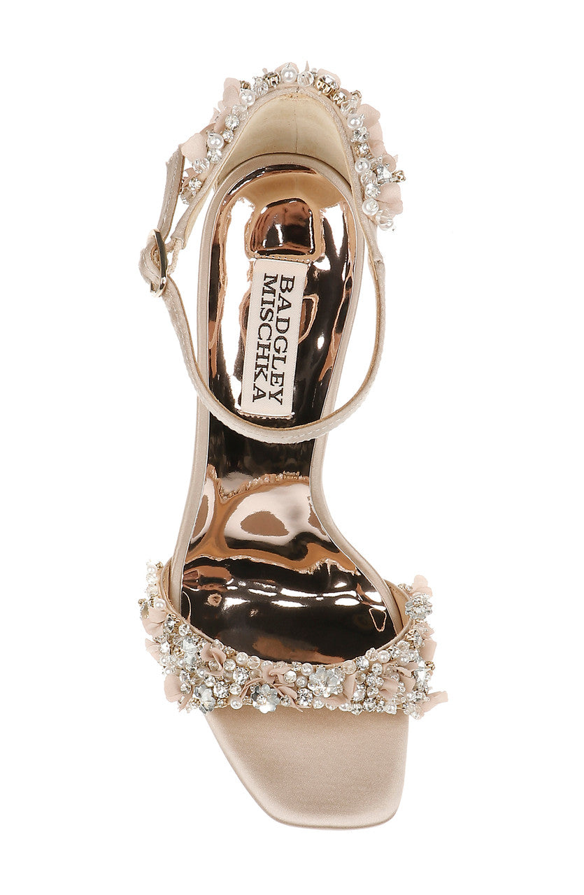 Pearl Nude | Teja Embellished Drama Sandal
