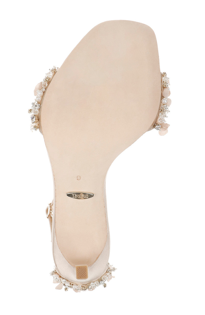 Pearl Nude | Teja Embellished Drama Sandal