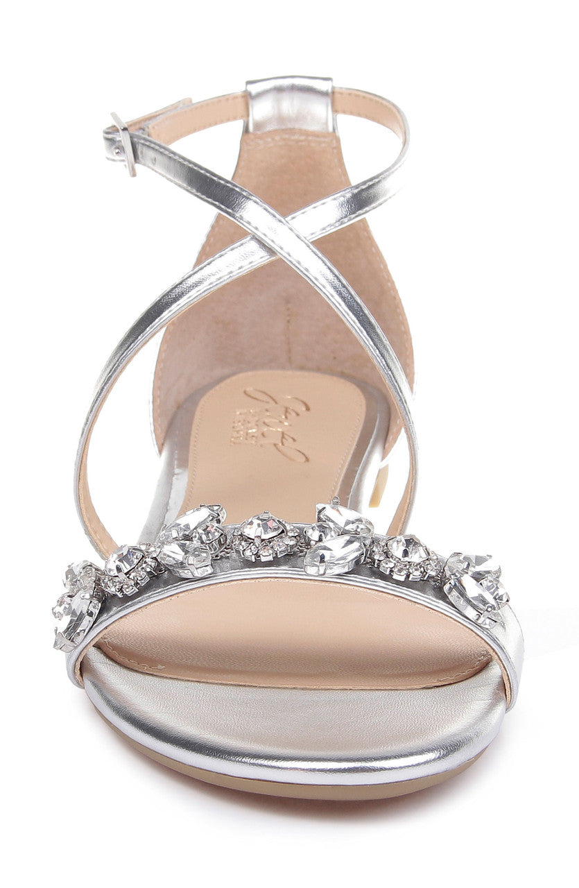 Silver | Tessy Satin Evening Sandal