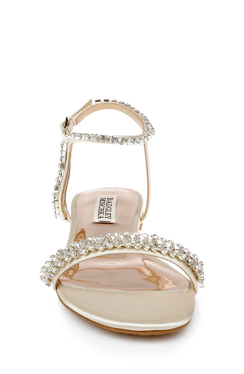 Ivory | Thora Jeweled Flat Sandal
