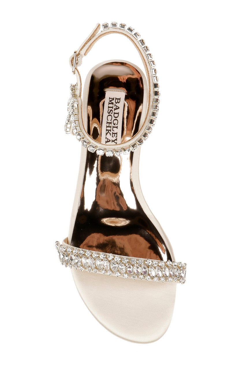 Ivory | Thora Jeweled Flat Sandal