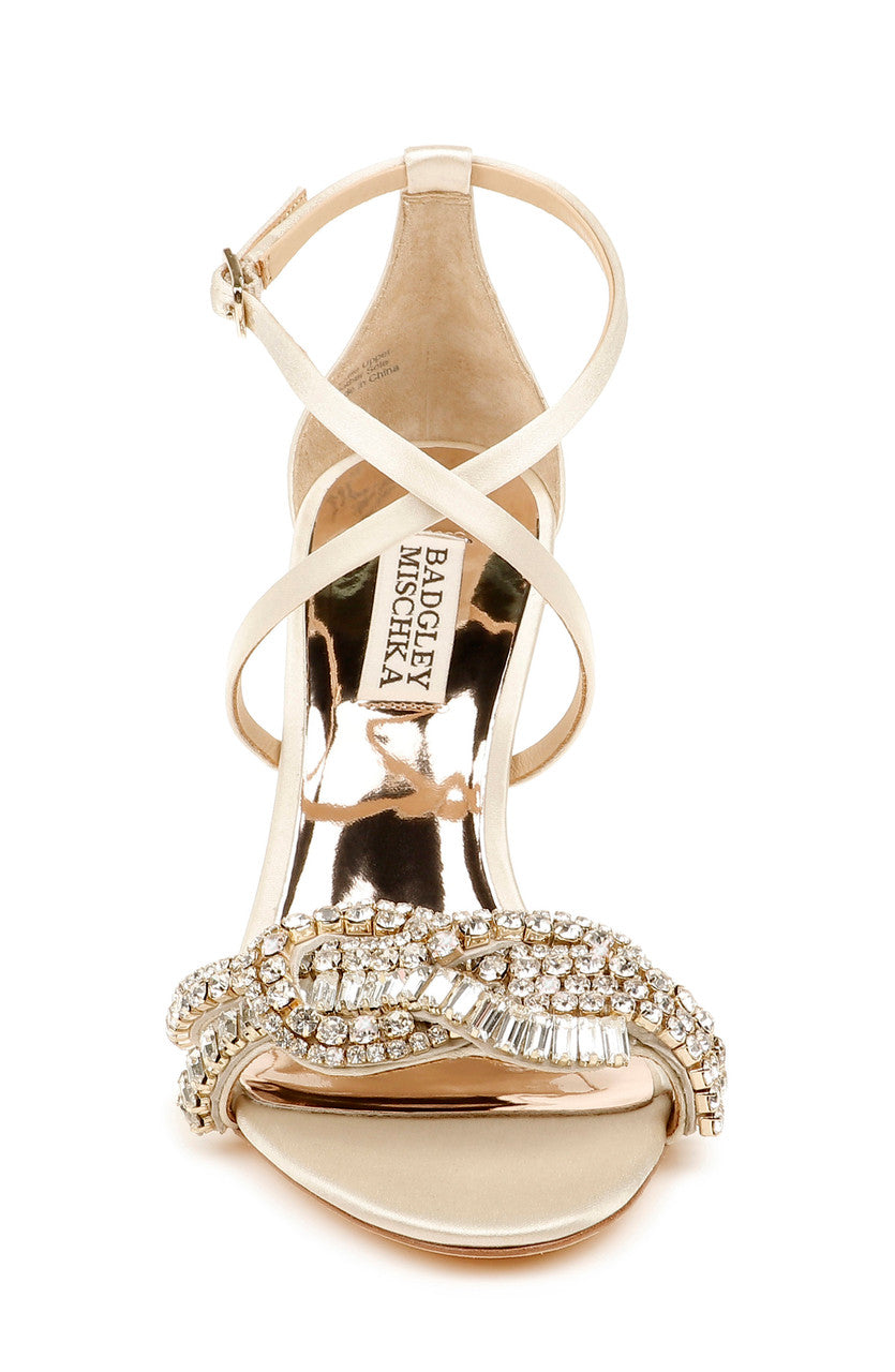 Ivory | Zabrina Embellished Strappy Wedge