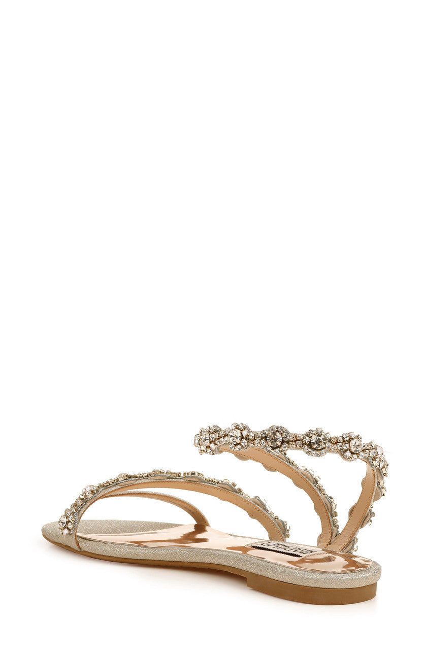 Platino Glitter | Zia Crystal Embellished Sandal