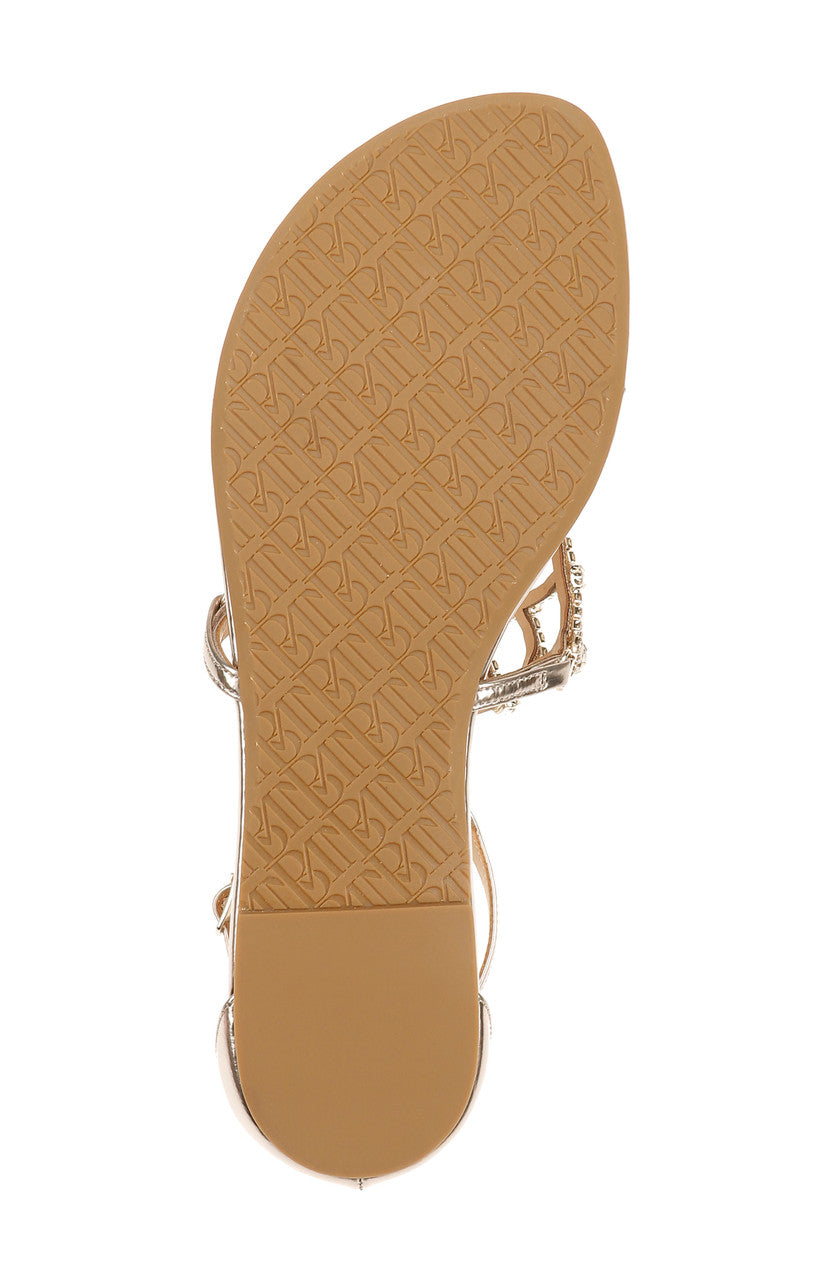 Champagne | Zoanne Embellished Ankle Strap Sandal