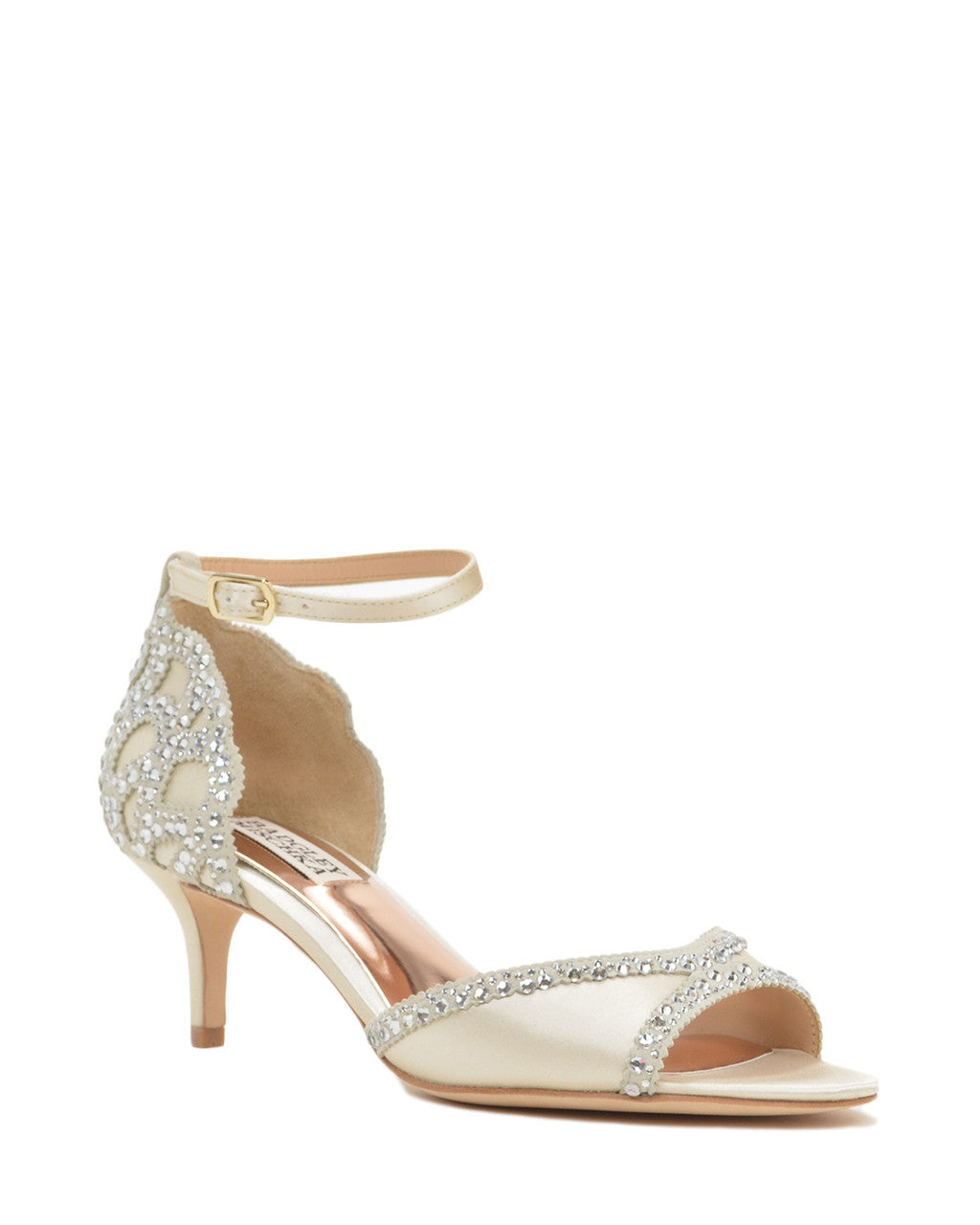 Ivory | Gillian Ankle Strap Evening Shoe