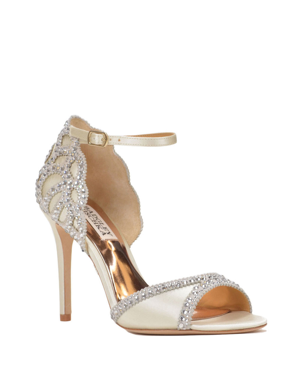 Ivory | Roxy Ankle Strap Evening Shoe